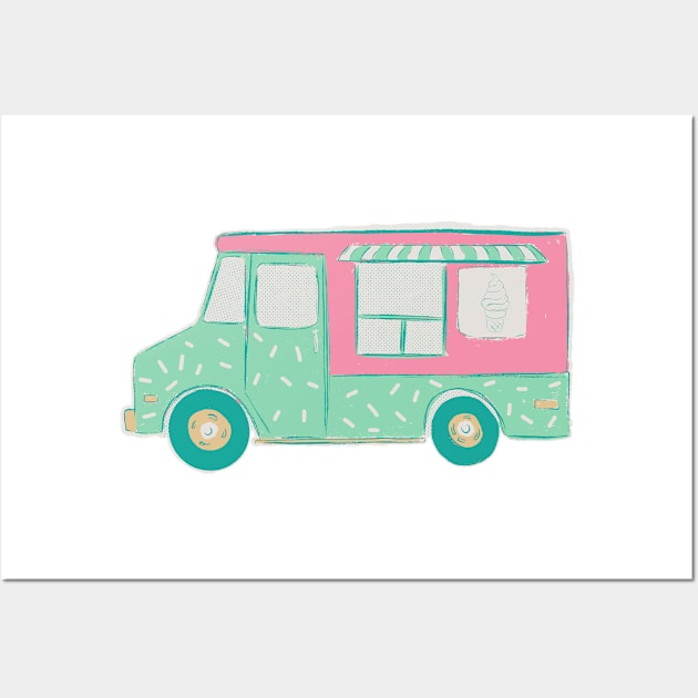 Ice Cream Trucks Wall Art by Jacqueline Hurd